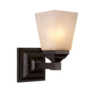 Trans Globe Mission Hall 1 Light Wall Sconce Marbleized Cube 20331Bk - All