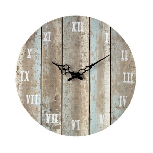 Sterling Ind. Wooden Roman Numeral Outdoor Wall Clock Blue 128-1009 - All