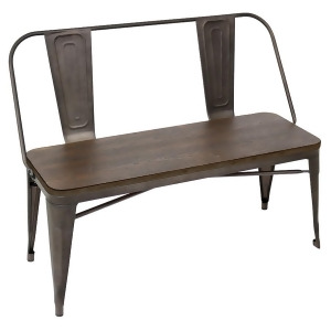 Lumisource Oregon Dining Bench Antique Espresso Dc-tw-orbench - All