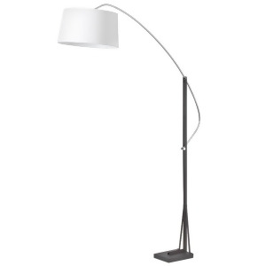 Dainolite Arc Floor Lamp Polished Chrome/Black Finish 585F-pc-bk - All