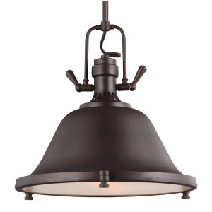 Sea Gull Lighting Stone Street Two Light Pendant Burnt Sienna with Satin Etched Glass Diffuser 6514402-710 - All