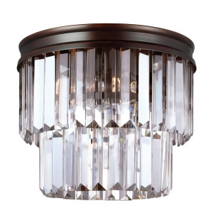 Sea Gull Lighting Carondelet Two Light Ceiling Flush Mount Burnt Sienna with Prismatic Glass Crystal 7514002-710 - All