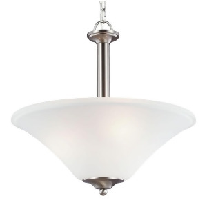 Sea Gull Lighting Holman Three Light Up Pendant Brushed Nickel with Satin Etched Glass 66808-962 - All