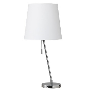 Dainolite Canting Table Lamp Chrome/White Linen Shade 546T-pc - All