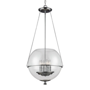 Sea Gull Lighting Havenwood Six Light Large Pendant Chrome with Clear Glass 6511906-05 - All