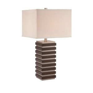 Lite Source Table Lamp PS/Dark Walnut Finished Fabric Shade A 150W Ls-22674 - All