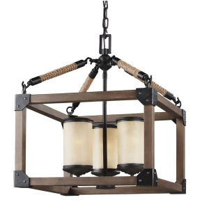 Sea Gull Lighting Dunning Three Light Chandelier Stardust with Creme Parchment Glass 3113303-846 - All