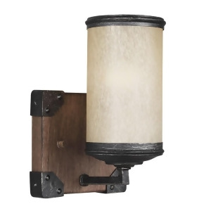 Sea Gull Lighting Dunning One Light Wall / Bath Stardust with Creme Parchment Glass 4113301-846 - All