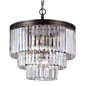 Sea Gull Lighting Carondelet Four Light Chandelier Burnt Sienna with Prismatic Glass Crystal 3114004-710 - All