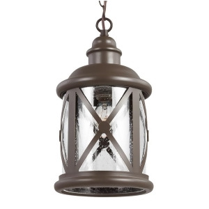 Sea Gull Lighting Lakeview One Light Pendant Antique Bronze with Clear Seeded Glass 6221401-71 - All
