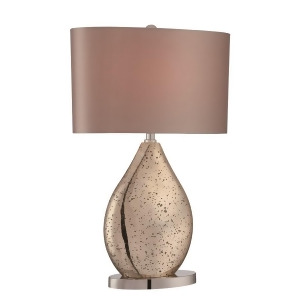 Lite Source Table Lamp Gold Glass Body/Beige Fabric Shade E27 Cfl 23W Ls-22711 - All