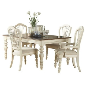 Hillsdale Pine Island 5 Pc Dining Set w/Wheat Back Chrs Old White 5265Dtbrcw - All