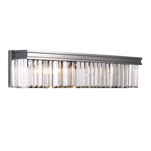 Sea Gull Lighting Carondelet Four Light Wall / Bath Vanity Antique Brushed Nickel with Prismatic Glass Crystal 4414004-965 - All