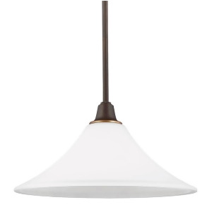 Sea Gull Lighting Metcalf One Light Down Pendant Autumn Bronze with Satin Etched Glass 6513201-715 - All