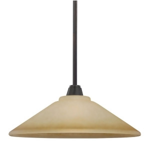 Sea Gull Lighting Parkfield One Light Down Pendant Flemish Bronze with Creme Parchment Glass 6513001-845 - All