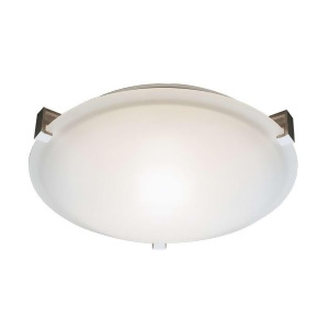 Trans Globe Frosted Clipped 12' Flush Mount Brushed Nickel 59006Bn - All