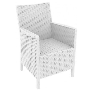 Compamia California Resin Wickerlook Chair White Isp806-wh - All