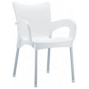 Compamia Romeo Resin Dining Arm Chair White Isp043-whi - All