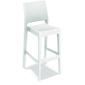 Compamia Jamaica Resin Wickerlook Bar Stool White Isp866-wh - All
