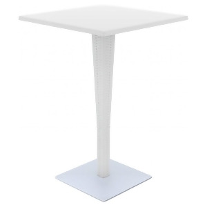 Compamia Riva Werzalit Top Square Bar Height Table White 27.5 Isp888-wh - All