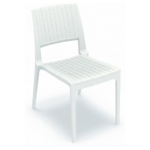 Compamia Verona Resin Wickerlook Dining Chair White Isp830-wh - All