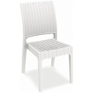 Compamia Florida Resin Wickerlook Dining Chair White Isp816-wh - All