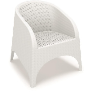 Compamia Aruba Resin Wickerlook Chair White Isp804-wh - All
