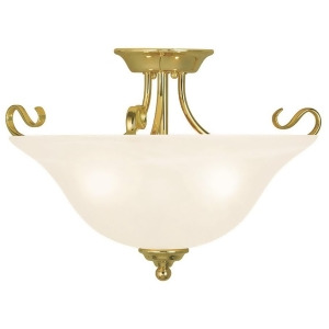 Livex Lighting Coronado Flush Mounts Polished Brass 6130-02 - All
