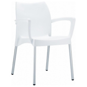 Compamia Dolce Resin Outdoor Arm Chair White Isp047-whi - All