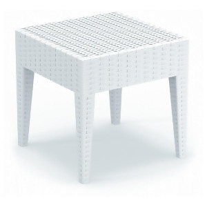 Compamia Miami Square Resin Side Table White Isp858-wh - All