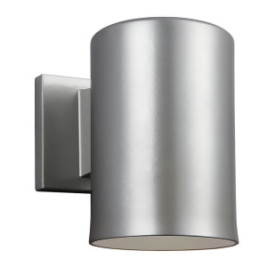 Sea Gull Lighting 5 Outdoor Bullet One Light Wall Lantern Painted Brushed Nickel 8313801-753 - All