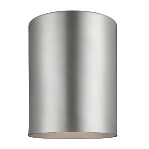 Sea Gull Lighting 5 Outdoor Bullet One Light Ceiling Flush Mount Painted Brushed Nickel 7813801-753 - All