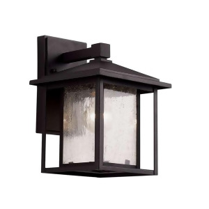 Trans Globe Patio Window 11' Wall Lantern Black Clear Seeded Glass 40360Bk - All