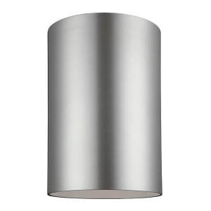 Sea Gull Lighting 6 Outdoor Bullet One Light Ceiling Flush Mount Painted Brushed Nickel 7813901-753 - All