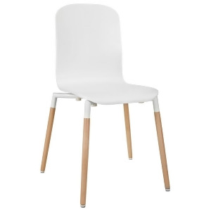 Modway Furniture Stack Wood Dining Chair White Eei-1054-whi - All