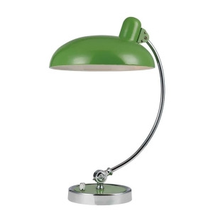 Woodbridge Lighting 13783 1 Light Table Lamp Chrome green finish 13783Cgn - All