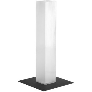 Progress Lighting Accessory Column Etched Ribbed Glass Black P8779-31 - All