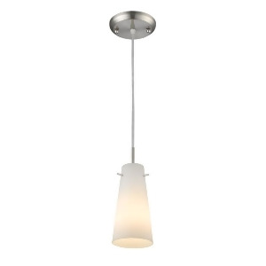 Z-lite Monte 1 Light Mini Pendant 4x10 Brushed Nickel Matte Opal 133Mp-bn - All