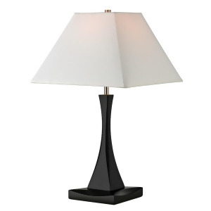 Z-lite Portable Lamps 1 Lt Table Lamp 14.63x24.25 Black White Linen Tl113 - All