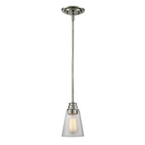 Z-lite Annora 1 Light Mini Pendant 5.5x54.88 Brushed Nickel Clear 428Mp-bn - All