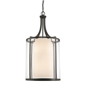 Z-lite Willow 8 Lt Pendant Olde Bronze Clear Out/Matte Opal In 426-8-Ob - All