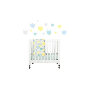 Babyletto Tulip Garden 4-Piece Mini Crib Bedding Set T11430 - All