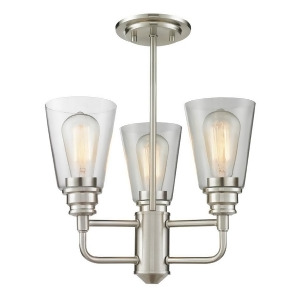 Z-lite Annora 3 Light Semi-Flush Mount Brushed Nickel Clear 428Sf-bn - All