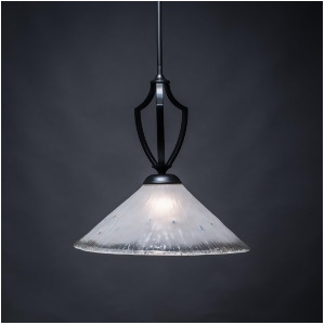 Toltec Lighting Zilo Pendant Matte Black Finish w/ 16 Frosted Crystal Glass 562-Mb-711 - All