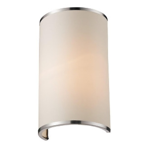 Z-lite Cameo 1 Light Wall Sconce Brushed Nickel White Linen 183-1S - All