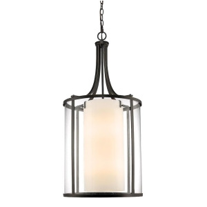 Z-lite Willow 12 Lt Pendant Olde Bronze Clear Out/Matte Opal In 426-12-Ob - All
