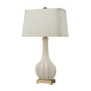 Dimond Lighting 34 Fluted Ceramic Table Lamp in White Glaze D2596 - All