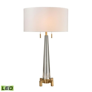Dimond Lighting 30 Bedford Solid Crystal Led Table Lamp in Aged Brass D2682-led - All