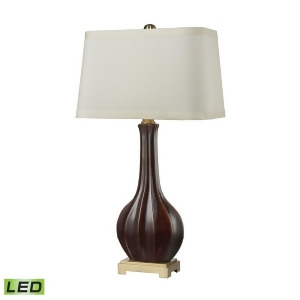Dimond Lighting 34 Fluted Ceramic Led Table Lamp in Red Glaze D2597-led - All