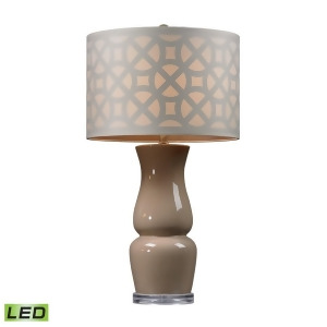 Dimond Lighting 27 High Gloss Ceramic Led Table Lamp Taupe D158-led - All